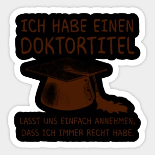 PhD PhD Student Gift Sticker